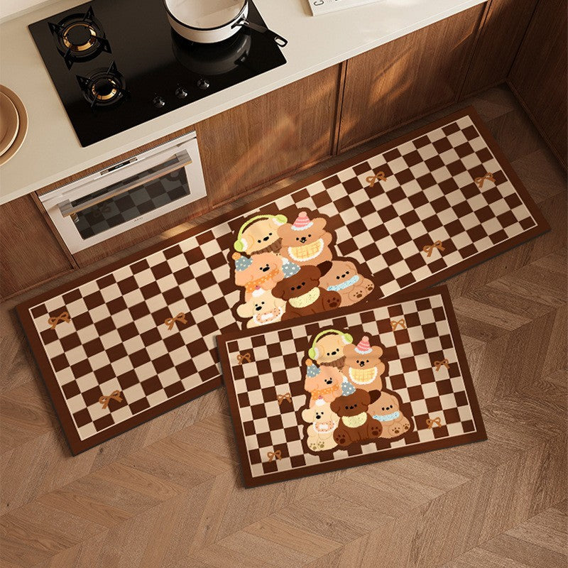 Cute Puppy-Themed Kitchen Mat