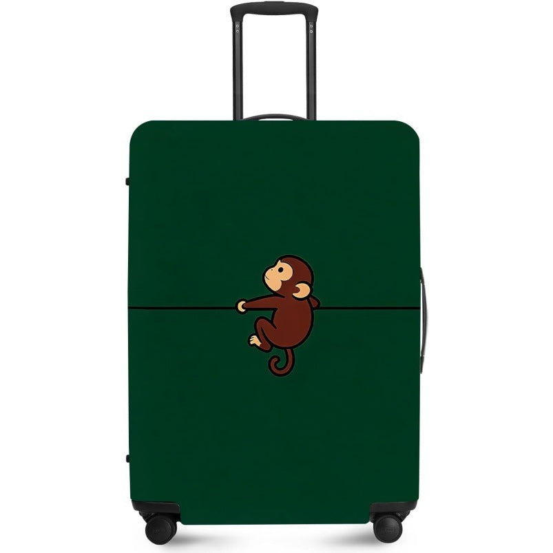 Unisex nan elastic suitcase cover with UV-resistant motif print and zip opening Bowlift