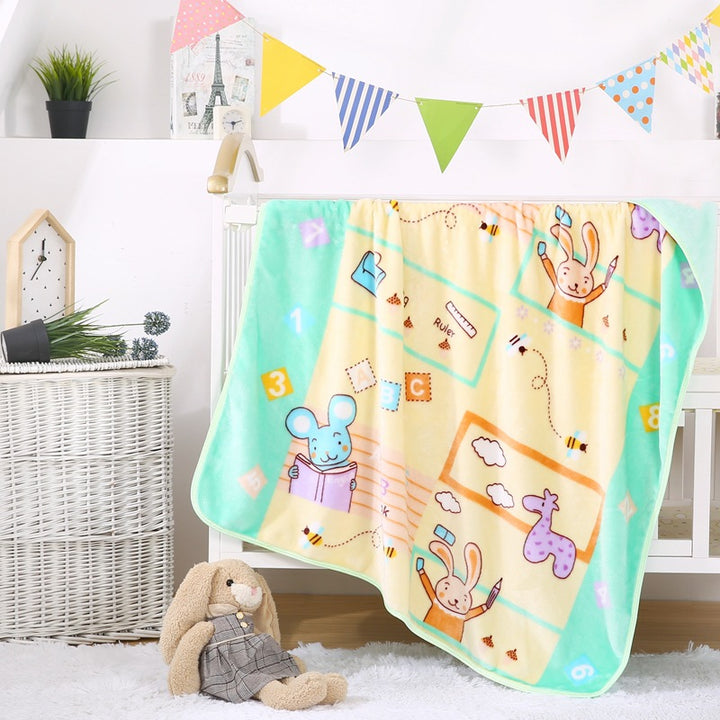 Children's Cartoon Character Fleece Blanket Bowlift