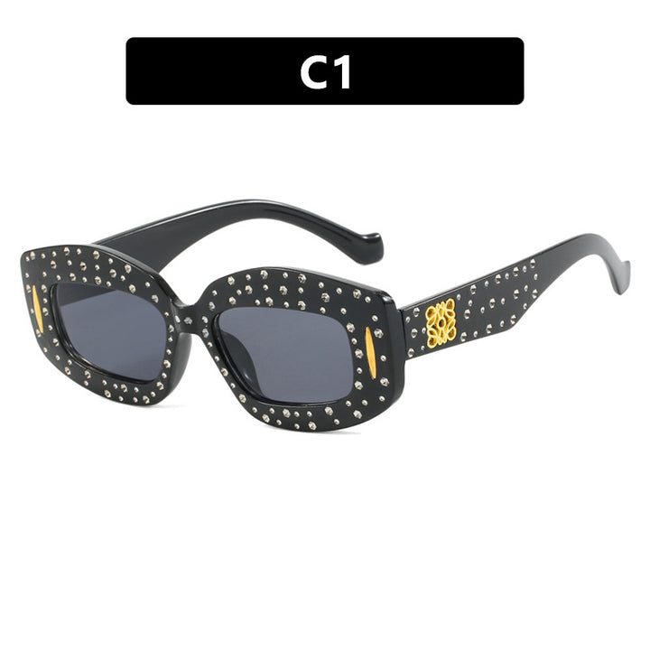 Women's fashionable sunglasses with glamorous rhinestone embellishment Bowlift