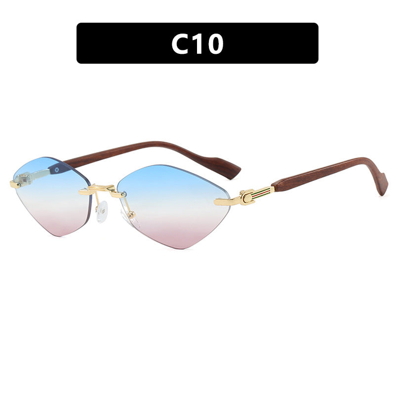 Women's geometric sunglasses with luxurious wooden arms and polarized lenses Bowlift