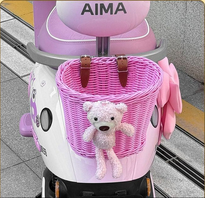 Bicycle Handlebars Woven Basket Bowlift
