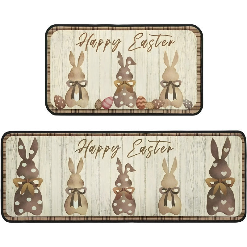 Decorative Bunny Print Runner Mat Bowlift