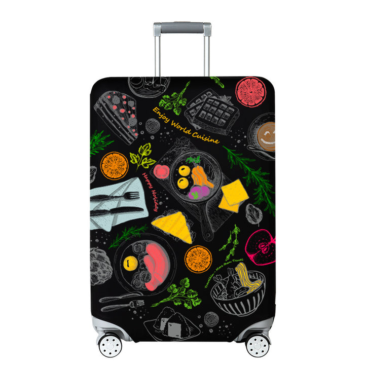 Unisex Hard Shell Travel Suitcase with Creative Travel Motif Bowlift
