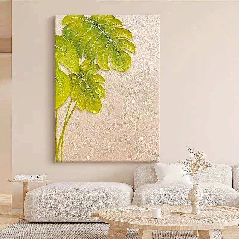 Textured Botanical Leaf Wall Art