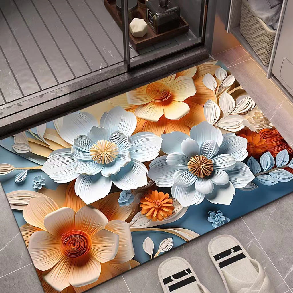 3D Textured Floral Mat Bowlift