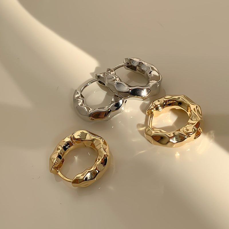 Structured Earrings Made of High-Quality Stainless Steel Bowlift