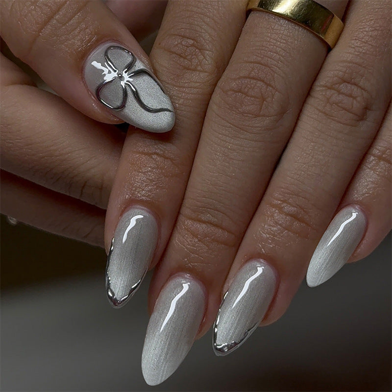 Elegant Stiletto Press-On Nail Art Bowlift
