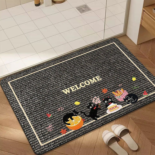 Cat-Themed Welcome Mat