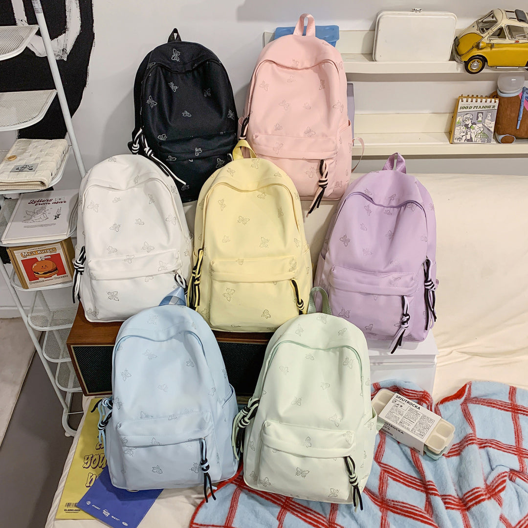 Fashionable backpack with shimmering butterfly design Bowlift