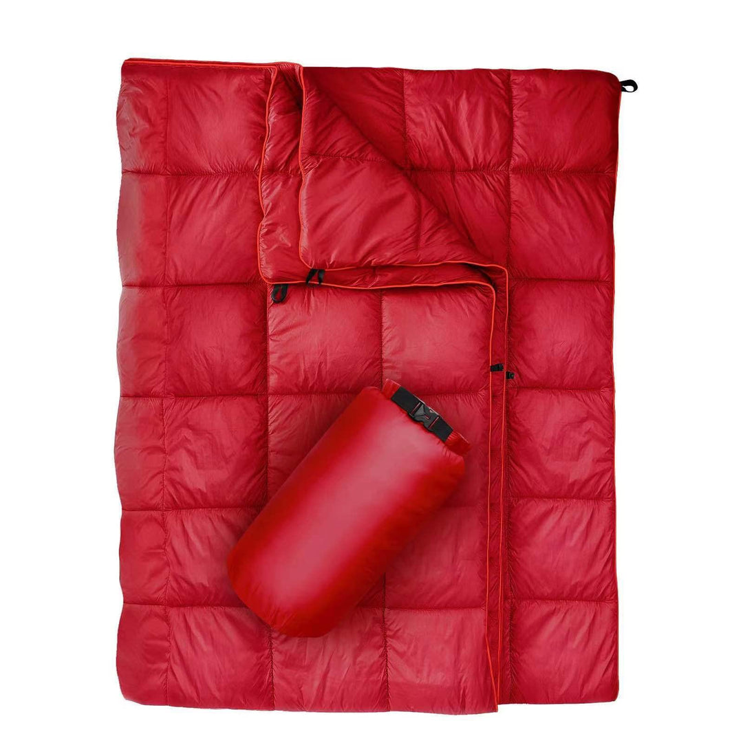 Unisex portable blanket with innovative compression design Bowlift