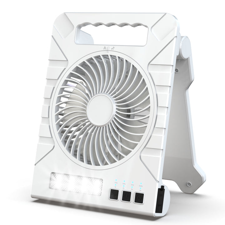 Multi-Function Portable Fan with LED Light Bowlift
