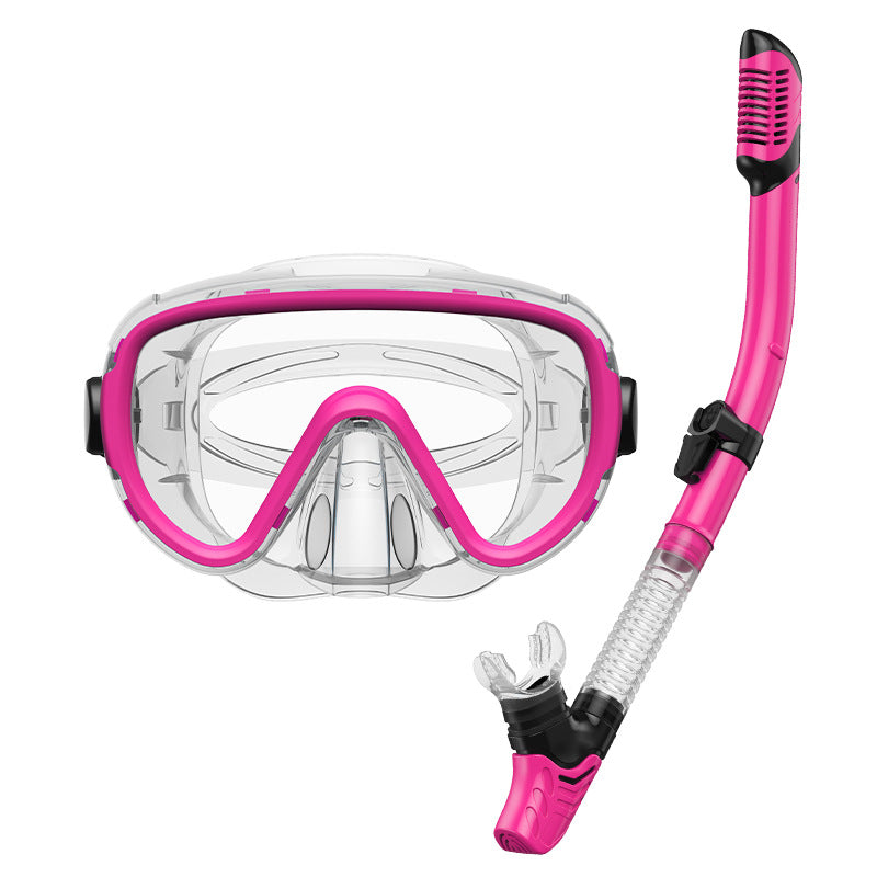 Premium dive mask with anti-fog function and flexible breathing tube Bowlift