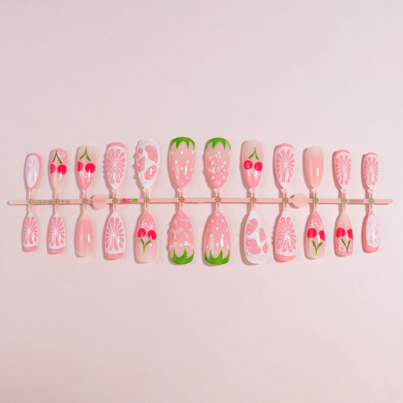 Premium Press-On Nail Set with Decorative Accents Bowlift