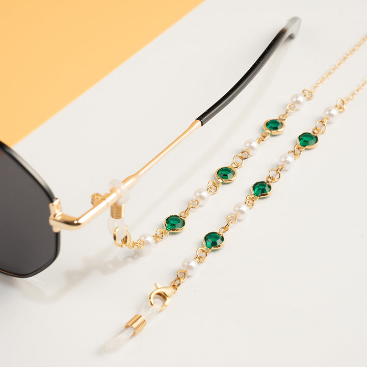 Pearl and Crystal Eyewear Chain Bowlift
