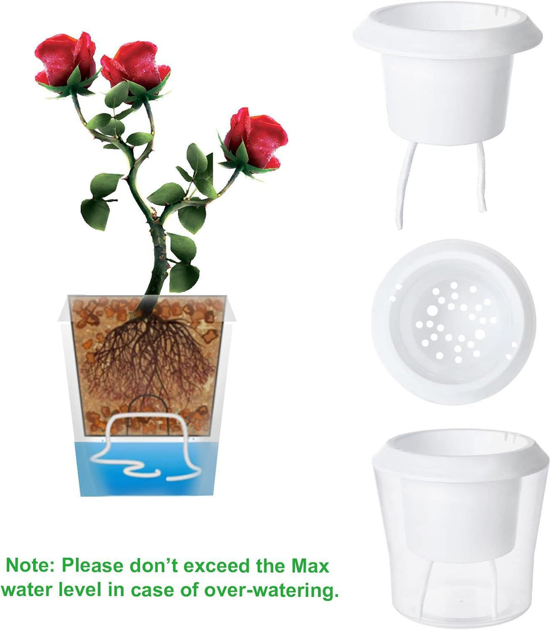 Self-Watering Planter Pot Set Bowlift