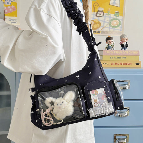 Star-Patterned Shoulder Bag