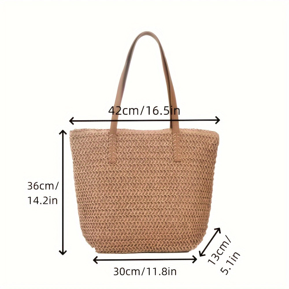 Braided shopping bag with high-quality leather handles Bowlift