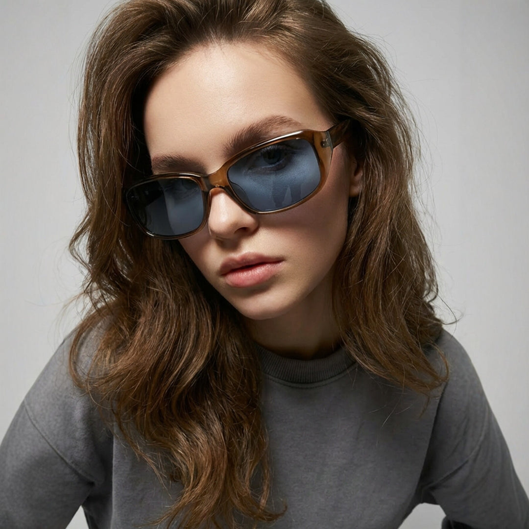 Ladies fashionable rectangular sunglasses Bowlift
