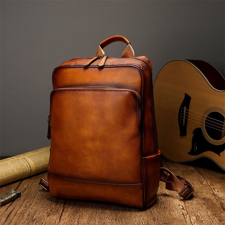 More Elegant and Functional Backpack Made of High-Quality Leather Bowlift