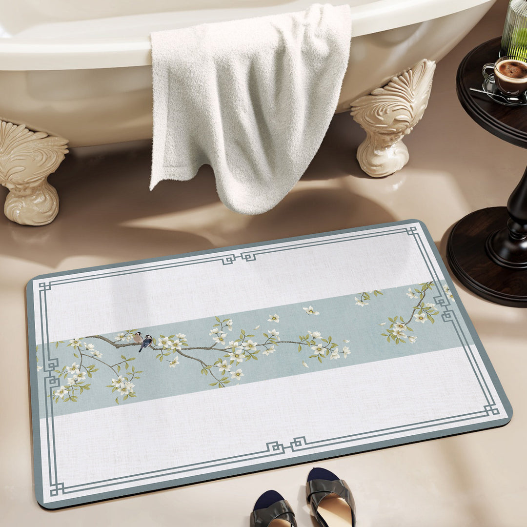 Elegant Geometric Bathroom Mat Bowlift