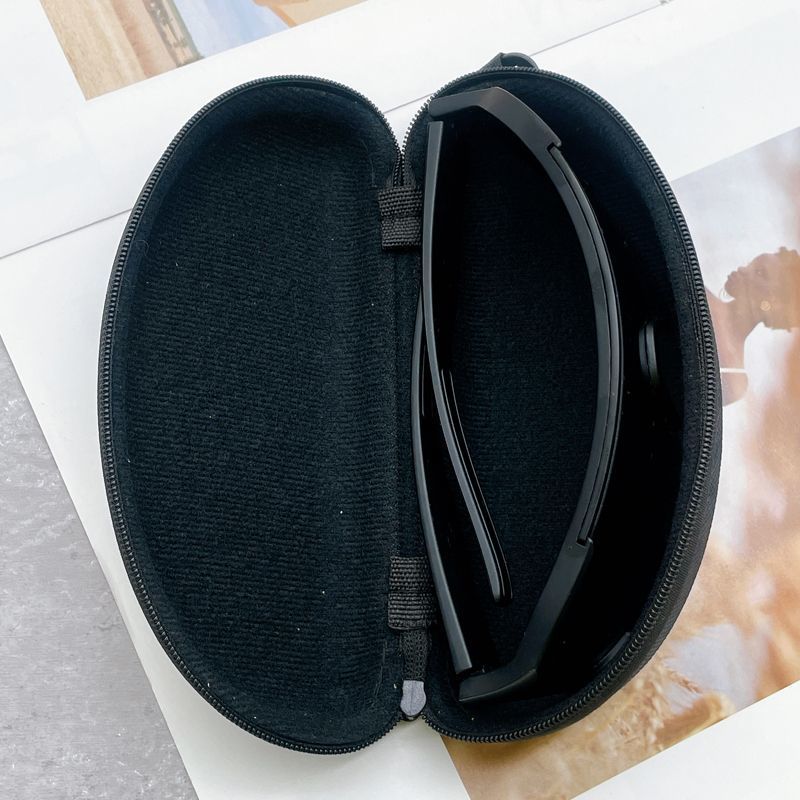 Hard Shell Zippered Sunglasses and Eyeglasses Protective Case with Carabiner Bowlift