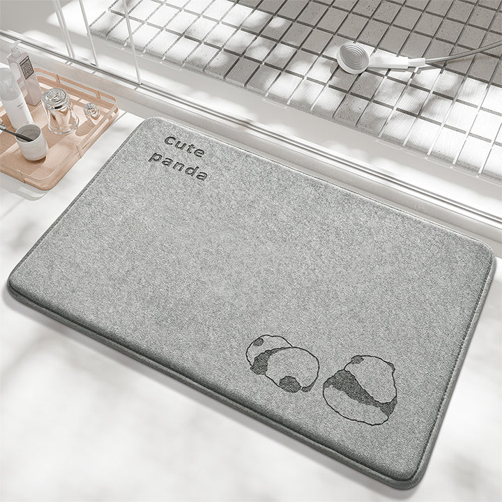 Playful Bunny Design Bath Mat Bowlift