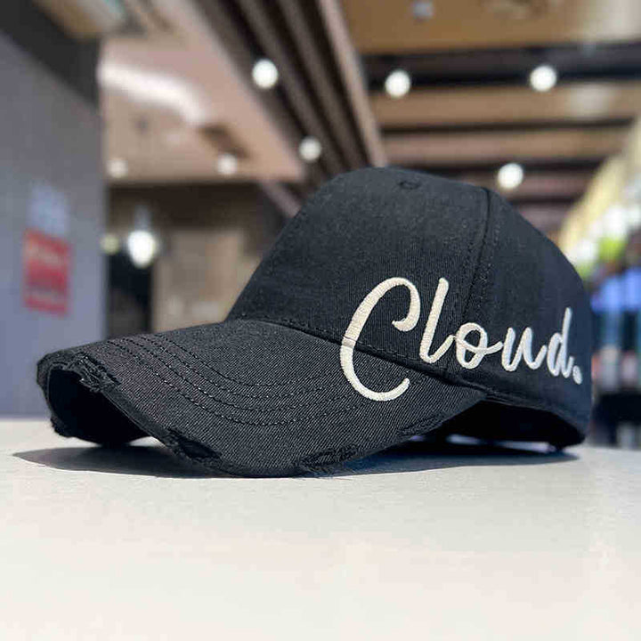 Women's Distressed Casual Cotton Baseball Cap Bowlift