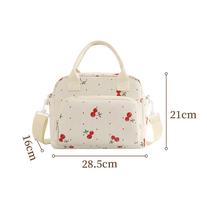 Insulated Cherry Print Lunch Bag Bowlift