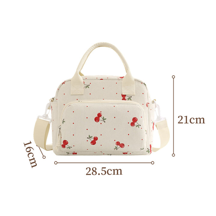 Insulated Cherry Print Lunch Bag Bowlift