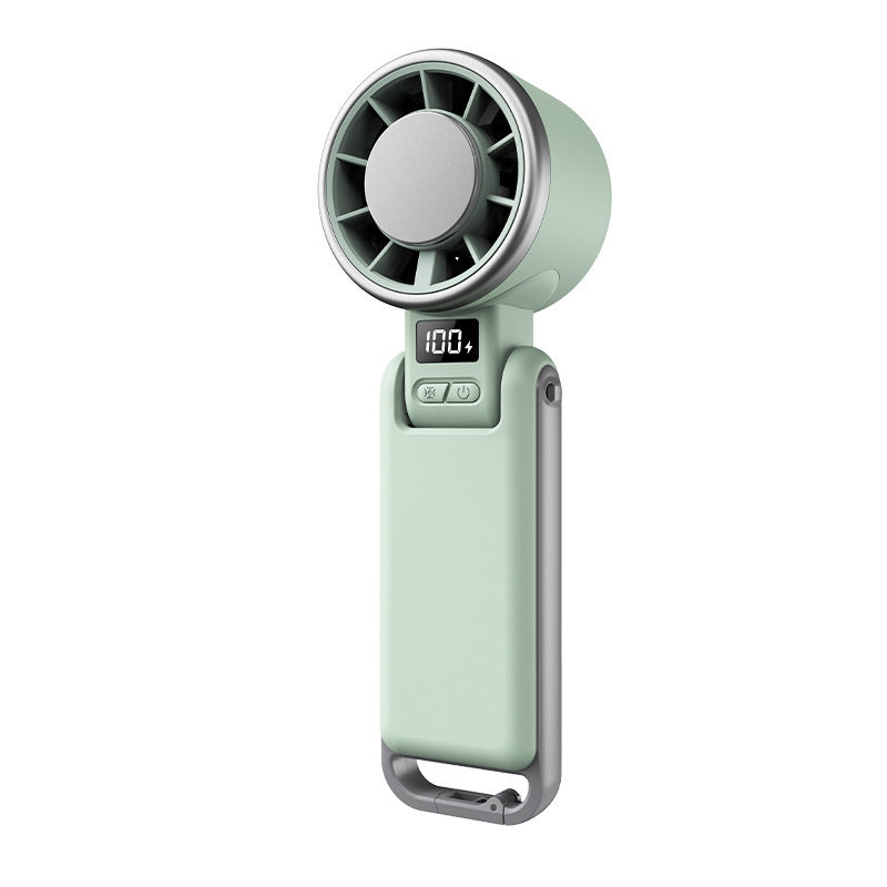 Ladies Portable High-Performance Mini Fan with LCD Display Bowlift