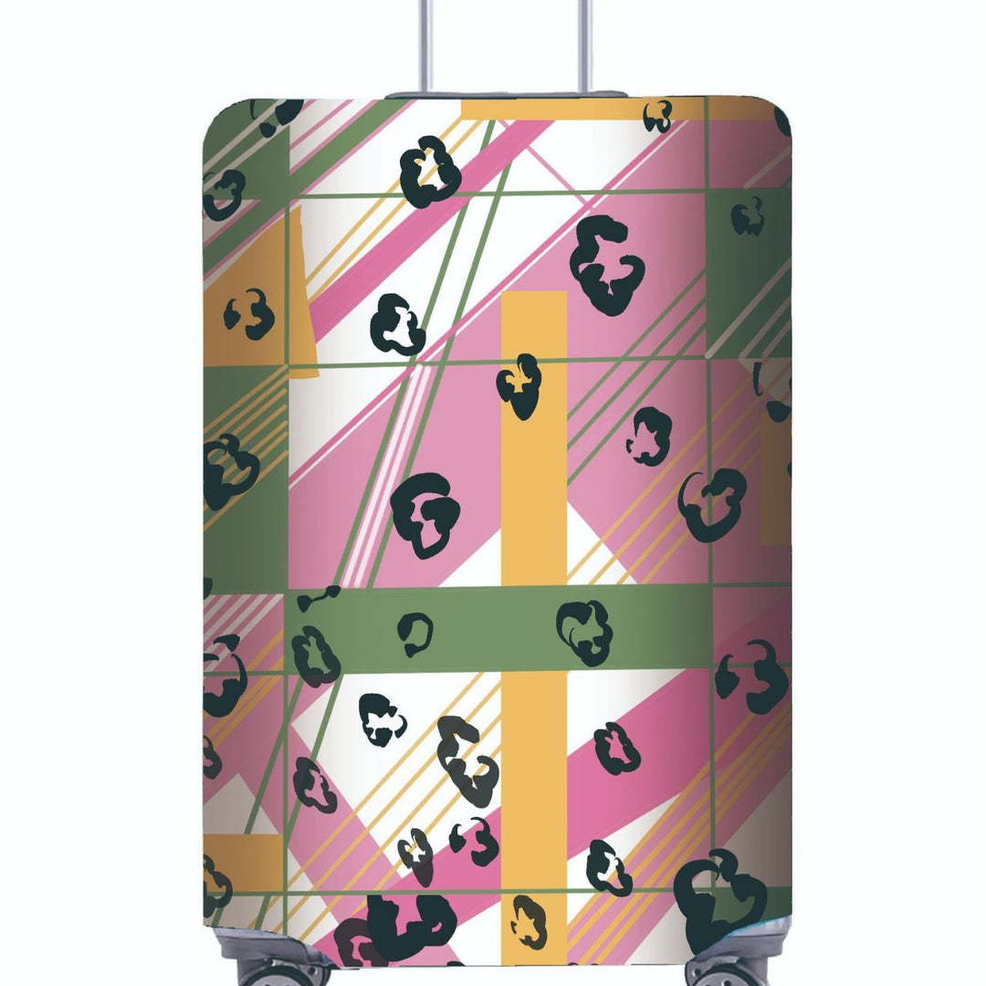 Women's Hard Shell Suitcase with Modern Geometric Design Bowlift