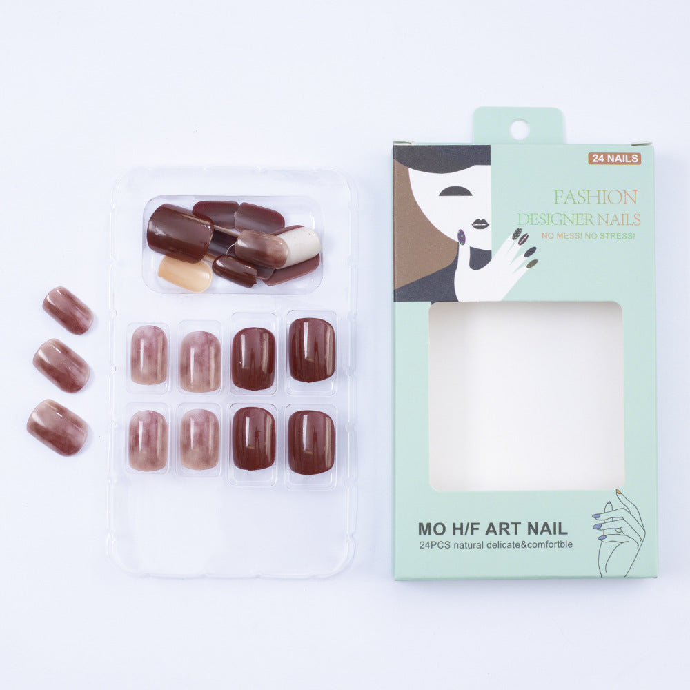Nail set with elegant gradient and stylish surfaces Bowlift