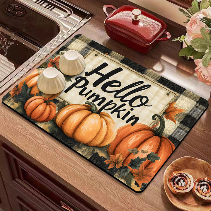 Festive Winter-Themed Kitchen Counter Mat Bowlift