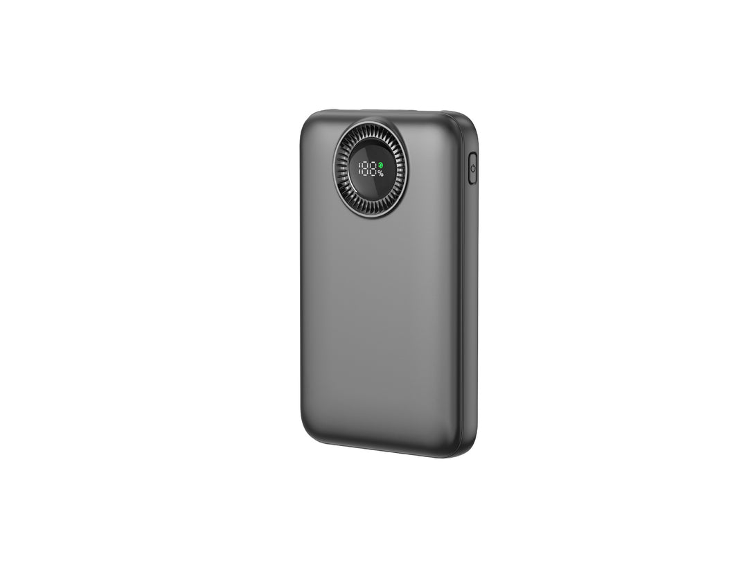 Portable high-performance power bank with inductive charging technology and digital display Bowlift