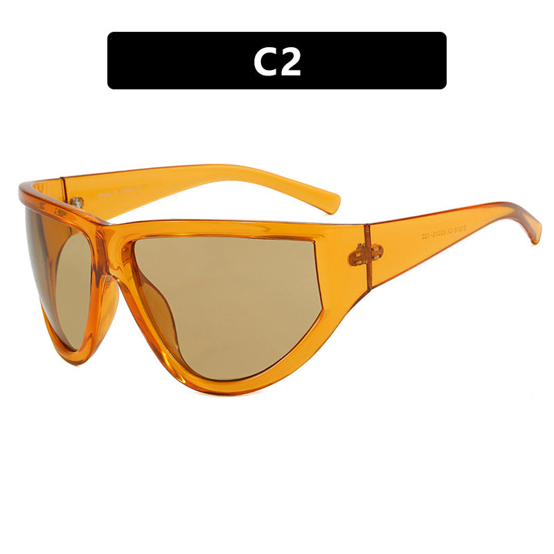 Women's futuristic sunglasses with sporty design and flexible lenses Bowlift