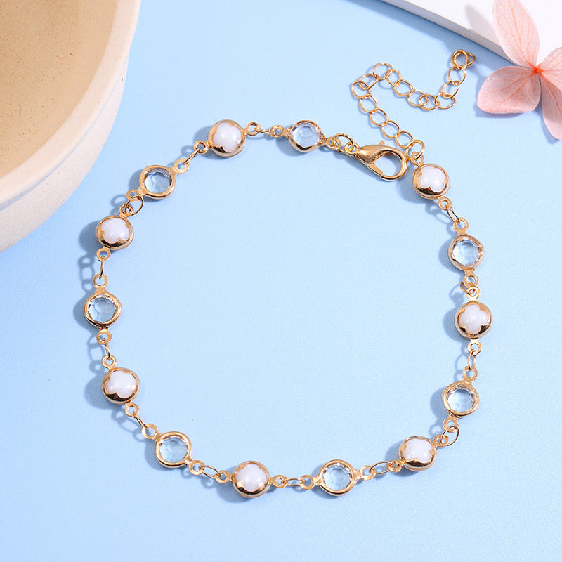 Decorative Gemstone Anklet Bowlift