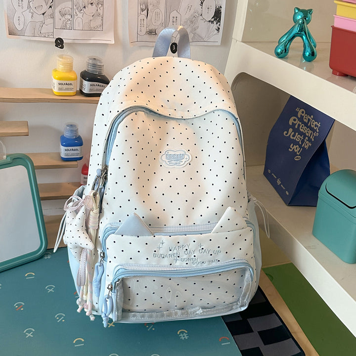 Cute Polka Dot Design Backpack Bowlift