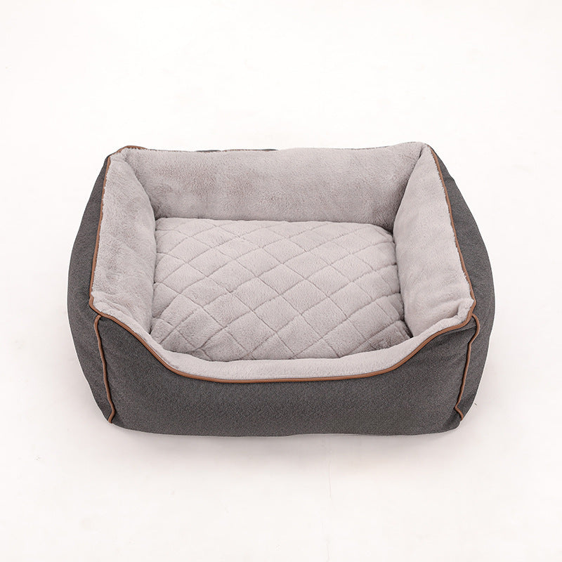 Cozy Quilted Dog Bed