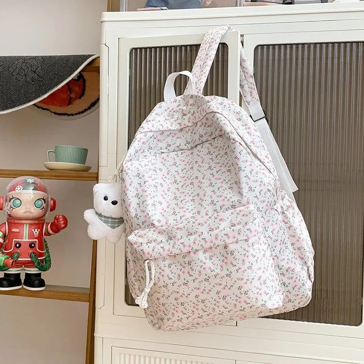 Floral Pattern Backpack Bowlift