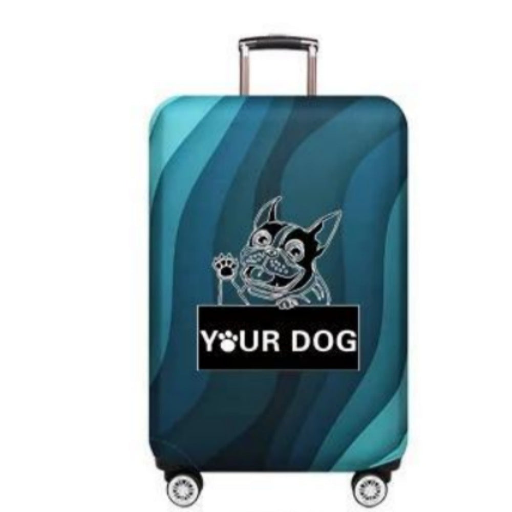 Women's hard-shell suitcase with playful paw print pattern Bowlift