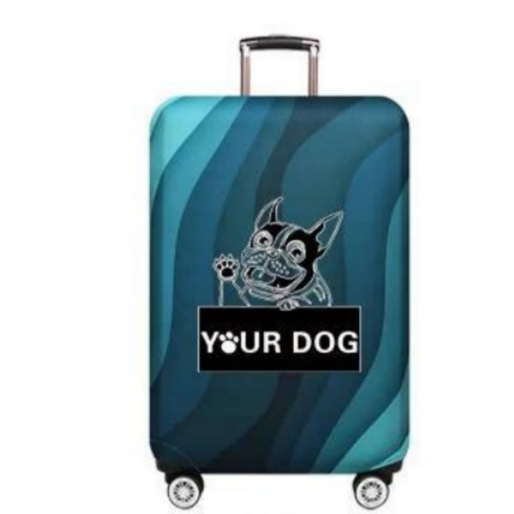 Women's hard-shell suitcase with playful paw print pattern Bowlift
