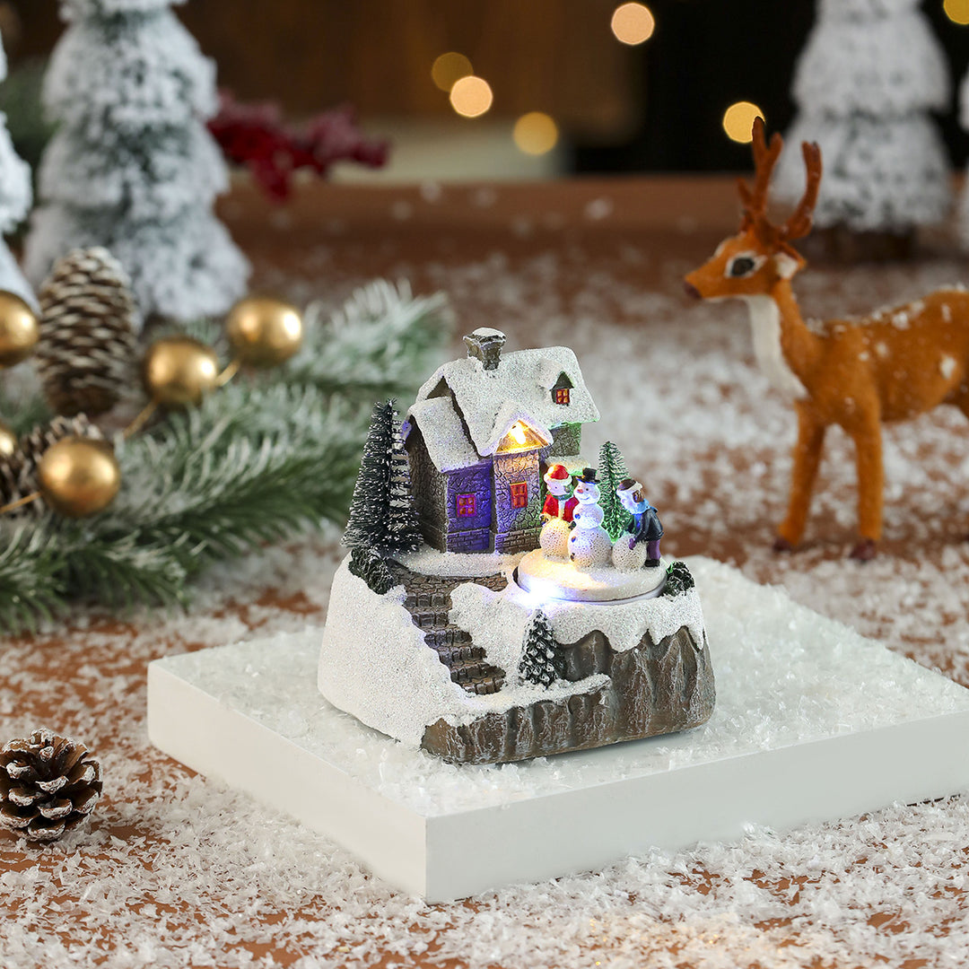 LED Illuminated Gingerbread House Decoration Bowlift