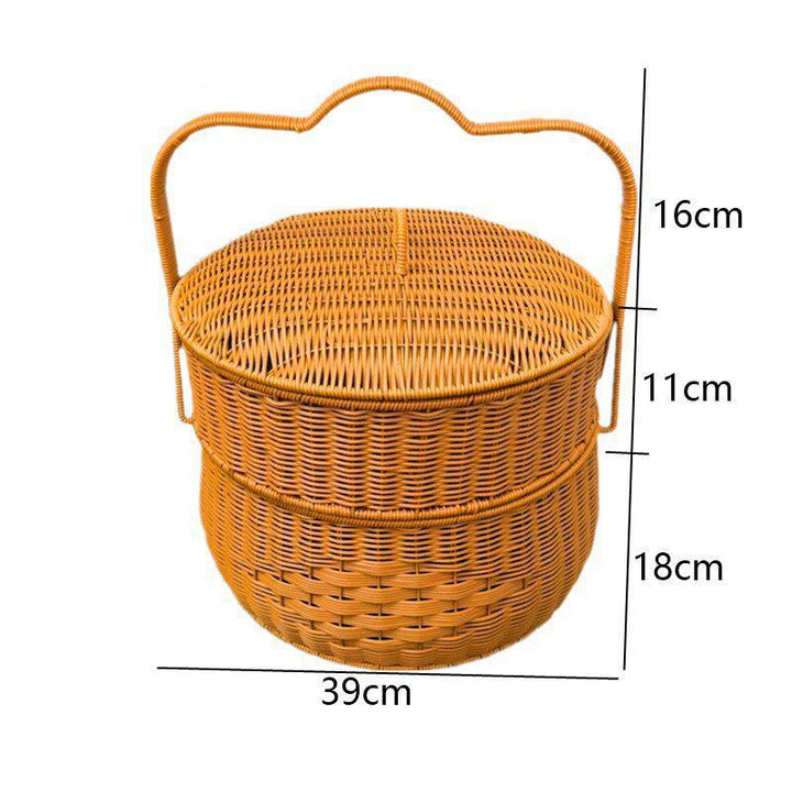 Rustic Handwoven Storage Basket Bowlift