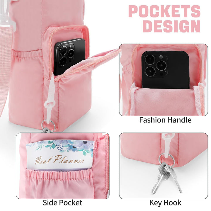 Practical water bottle and essentials tote bag Bowlift