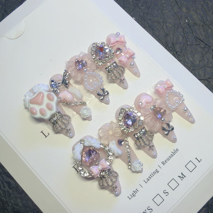Decorative Rhinestone Hair Clips Set
