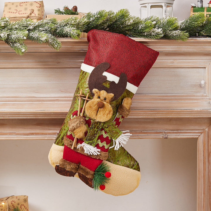 Festive Christmas stocking with nostalgic design Bowlift