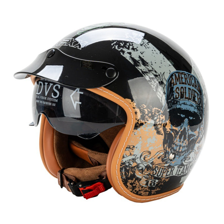 Classic Open-Face Motorcycle Helmet Bowlift