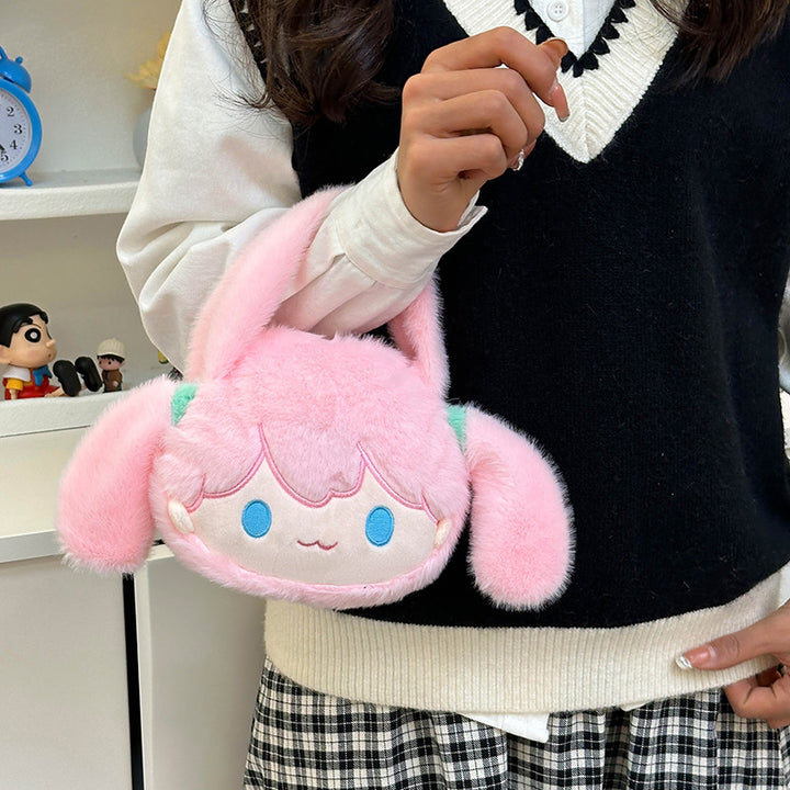 Playful plush handbag with ears and character design Bowlift
