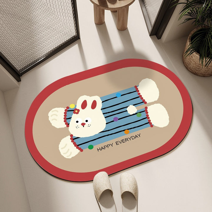 Playful Cartoon-Themed Bath Mat Bowlift